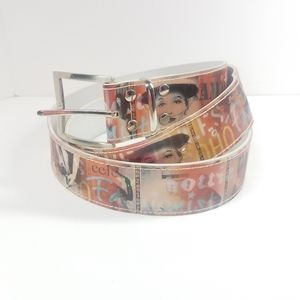 3D Red and White Changing Belt